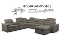 Exclusive narożnik 1E(P)-BR-1-R-2F-OT(L) / OT(P)-2F-R-1-BR-1E(L)