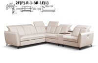 ROMANTICA NAROŻNIK 2F(P)-R-1-BR-1E(L) / 1E(P)-BR-1-R-2F(L)