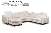 ROMANTICA NAROŻNIK OT(P)-2F-R-2(L) / 2(P)-R-2F-OT(L)