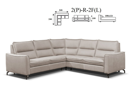 Cristal narożnik 2(P)-R-2F(L) / 2F(P)-R-2(L)