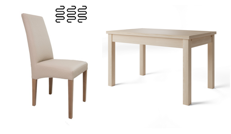 Komplet stół Bartek + krzesła s-48