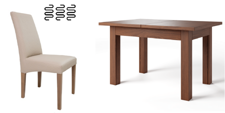 Komplet stół Borys + krzesła s-48