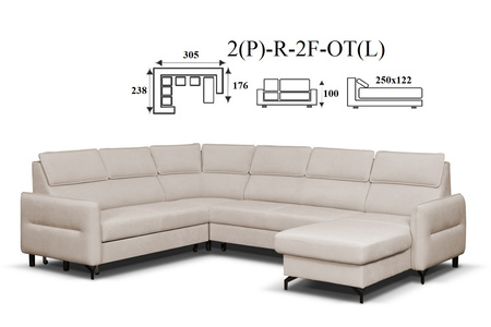 Malibu narożnik 2(P)-R-2F-OT(L) / OT(P)-2F-R-2(L)